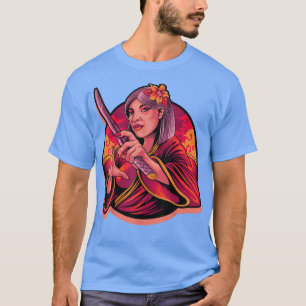 Geisha Girl Katana Sword en Tattoo van Dragon Japa T-shirt
