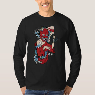 Geisha Girl Mask Japanse Demon T-shirt
