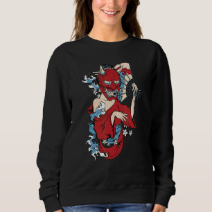 Geisha Girl Mask Japanse Demon Trui