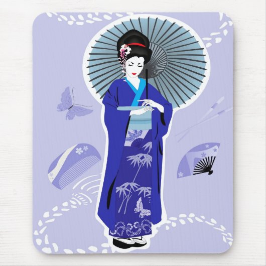 Geisha Girl Mousepad Muismat (Voorkant)