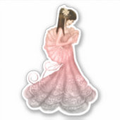 Geisha Girl Sticker (Voorkant)