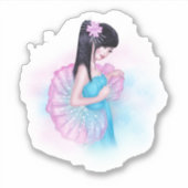 Geisha Girl Sticker (Voorkant)