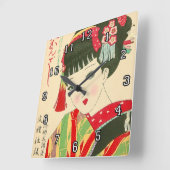 Geisha Girl Wall klok (Hoek)