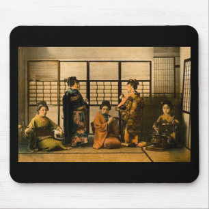 Geisha Girls Magic Lantern Slide Muismat