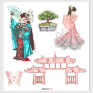 Geisha Girls Sticker
