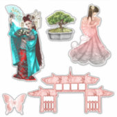 Geisha Girls Sticker (Voorkant)