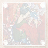 Geisha Glazen Onderzetter (Achterkant)