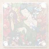 Geisha Glazen Onderzetter (Achterkant)