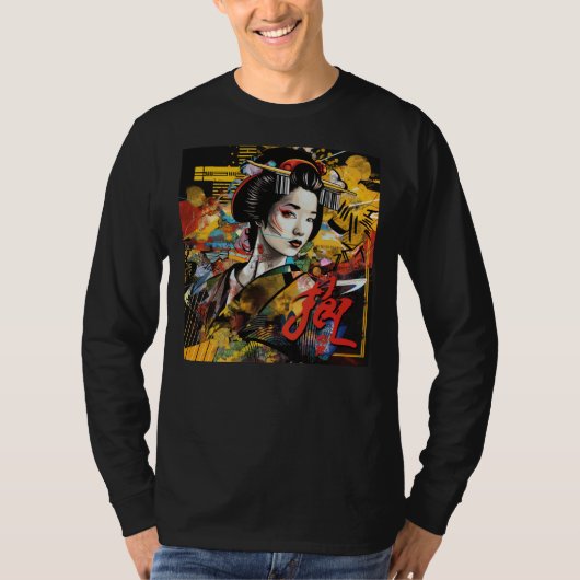 Geisha Graffiti T-shirt - Classical Beauty Streetw (Voorkant)
