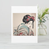 geisha illustratie kaart (Staand voorkant)