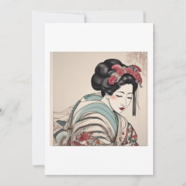 geisha illustratie kaart