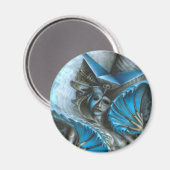 Geisha in blauw magneet (Voorkant / Achterkant)