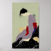 Geisha in de winter poster (Voorkant)