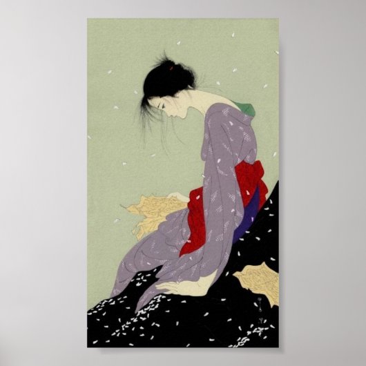 Geisha in de winter poster (Voorkant)