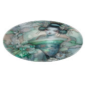 Geisha in Green Design Serie #1 Snijplank (Hoek)