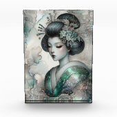Geisha in Green Design Serie #2 Fotoblokken (Voorkant)