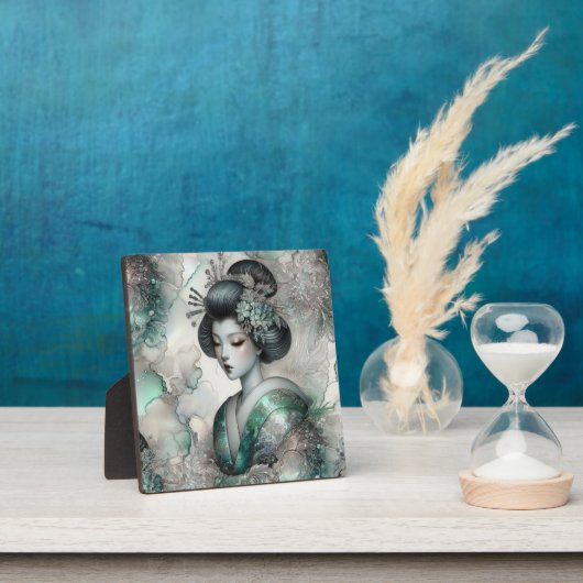 Geisha in Green Design Serie #2 Fotoplaat (Insitu)