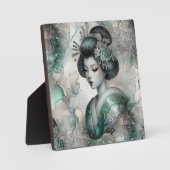 Geisha in Green Design Serie #2 Fotoplaat (Voorkant)