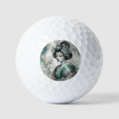 Geisha in Green Design Serie #2 Golfballen (Voorkant)