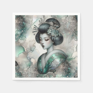 Geisha in Green Design Serie #2 Servet