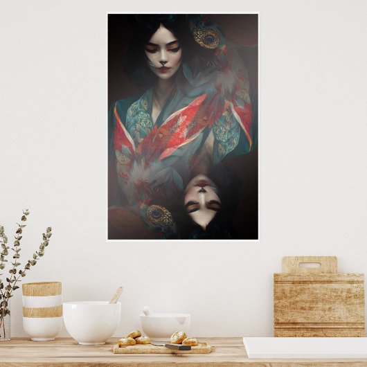 Geisha in Kimono II Poster (Keuken)