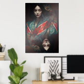 Geisha in Kimono II Poster (Thuiskantoor)