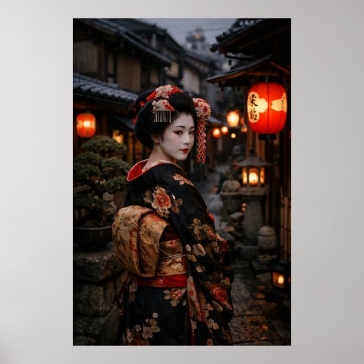 Geisha in Kyoto Poster (Voorkant)
