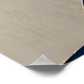 Geisha in Red Blue Kimono | Ukyio-e Japanse kunst Poster (Hoek)