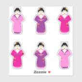 Geisha in traditionele jurk Kimonos Sticker (Vel)