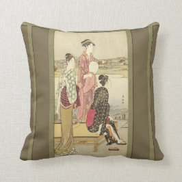 Geisha is bij het Lake Pillow Kussen