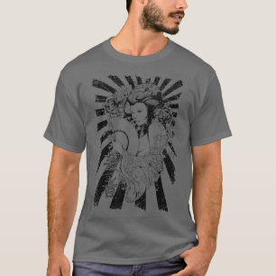 Geisha Japan Girl Tokyo Japanse Kanji Art Retro V T-shirt