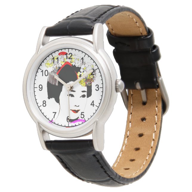 Geisha Japan Horloge (Gekanteld)