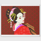 Geisha Japanese style Cadeaupapier (Vlak)