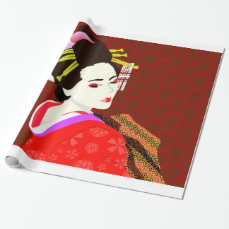 Geisha Japanese style Cadeaupapier