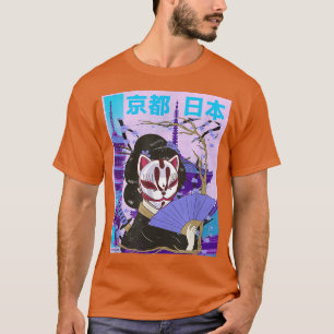 Geisha Japans Kawaii Sakura Cherry Blossom Samur T-shirt