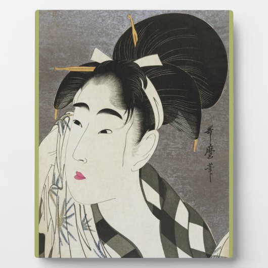 Geisha Japanse  Oriental Asian Kimono Fotoplaat (Voorkant)