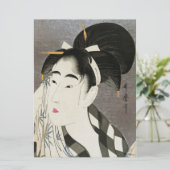 Geisha Japanse Oriental Asian Kimono Kaart (Staand voorkant)