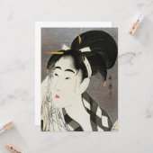 Geisha Japanse Oriental Asian Kimono Kaart (Voorkant / Achterkant in situ)