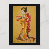 Geisha K Japans briefkaart van Sacha Grossel Art (Voorkant)