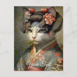 Geisha kat. Personaliseren. Briefkaart