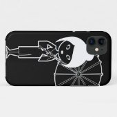 Geisha Lady white op zwart Case-Mate iPhone Case (Achterkant (horizontaal))