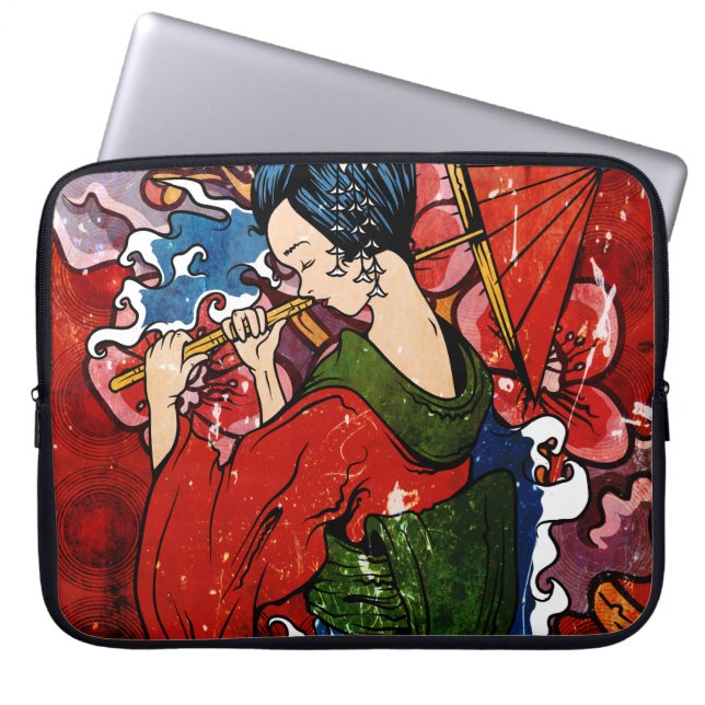 Geisha Laptop Sleeve (Voorkant)