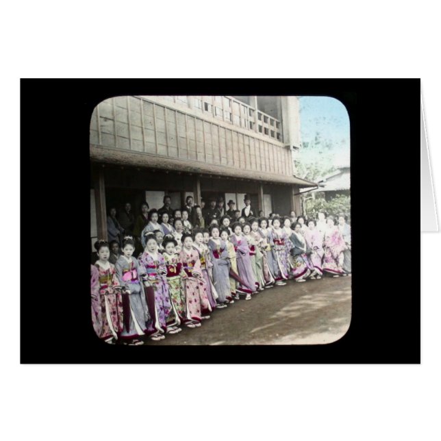  Geisha Magic Lantern Slide (Voorkant Horizontaal)
