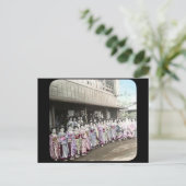  Geisha Magic Lantern Slide Briefkaart (Staand voorkant)