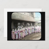  Geisha Magic Lantern Slide Briefkaart (Voorkant / Achterkant)