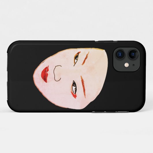 Geisha-masker Case-Mate iPhone Case (Achterkant (horizontaal))