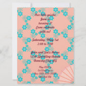 Geisha meisje en bloemen verjaardagsfeestje uitnod kaart (Achterkant)