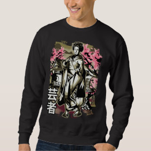 Geisha Meisje Retro Vintage Japanse KunstKunstwerk Trui
