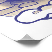 Geisha met draak en katten 37009 poster (Hoek)