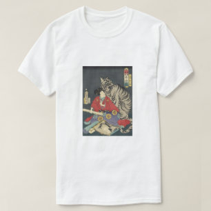 Geisha met haar witte tijger t-shirt